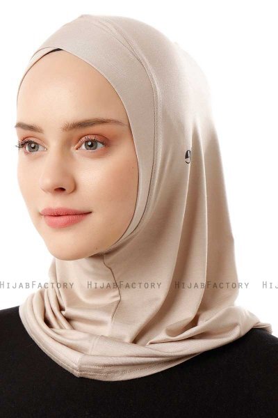 Logo Cross - Hijab Al Amira One-Piece Taupe Claro