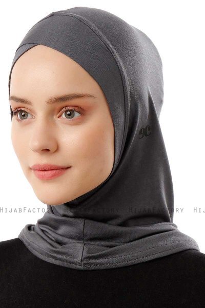 Logo Cross - Hijab Al Amira One-Piece Gris Oscuro