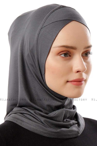 Logo Cross - Hijab Al Amira One-Piece Gris Oscuro