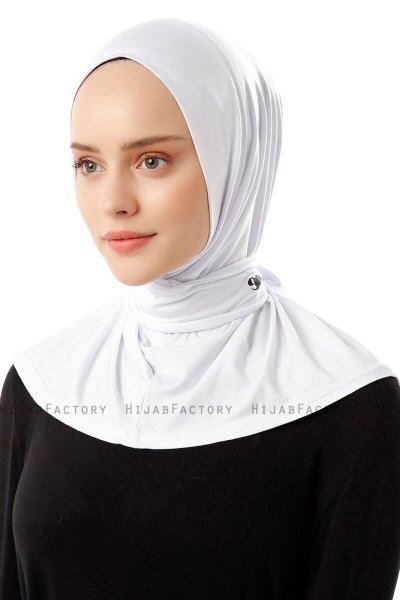 Sportif Plain - Hijab Práctico Viscosa Blanco