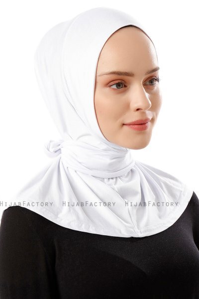 Sportif Plain - Hijab Práctico Viscosa Blanco