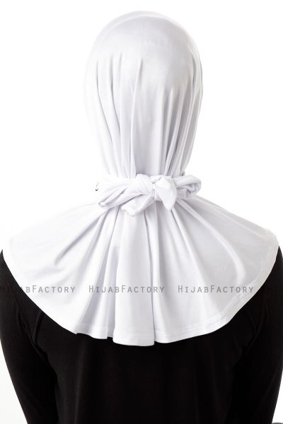 Sportif Plain - Hijab Práctico Viscosa Blanco