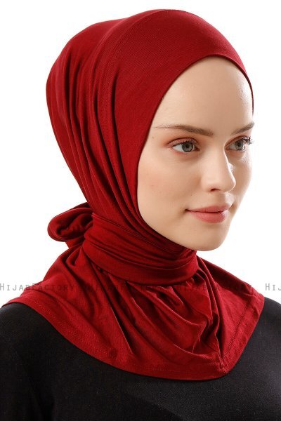 Sportif Plain - Hijab Práctico Viscosa Burdeos