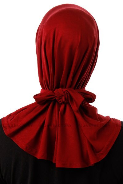 Sportif Plain - Hijab Práctico Viscosa Burdeos