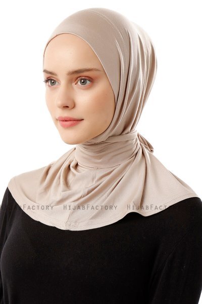 Sportif Plain - Hijab Práctico Viscosa Taupe Claro