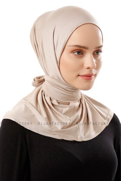Sportif Plain - Hijab Práctico Viscosa Taupe Claro