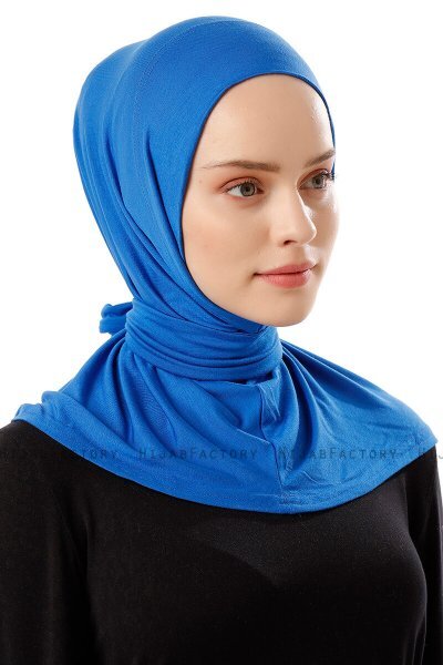 Sportif Plain - Hijab Práctico Viscosa Azul