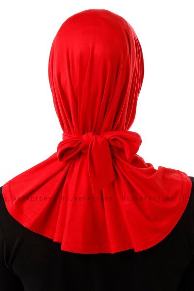 Sportif Plain - Hijab Práctico Viscosa Rojo