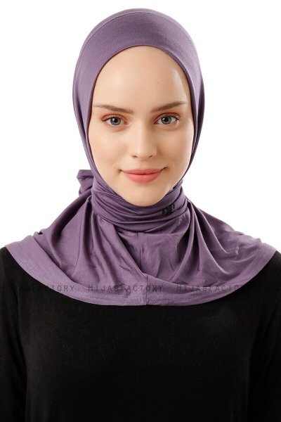 Sportif Plain - Hijab Práctico Viscosa Morado Oscuro