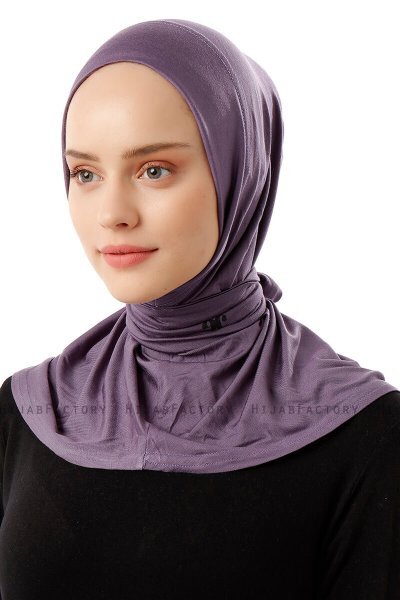 Sportif Plain - Hijab Práctico Viscosa Morado Oscuro