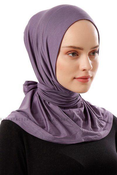 Sportif Plain - Hijab Práctico Viscosa Morado Oscuro