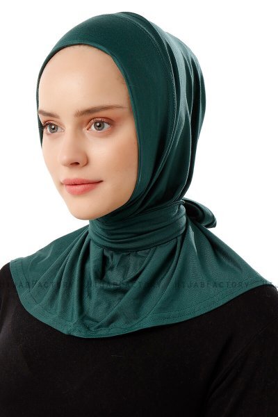 Sportif Plain - Hijab Práctico Viscosa Verde Oscuro