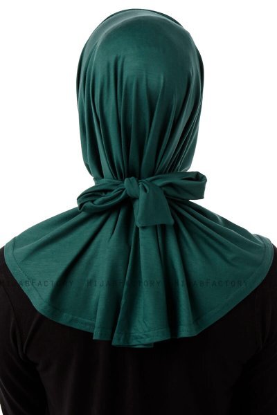 Sportif Plain - Hijab Práctico Viscosa Verde Oscuro