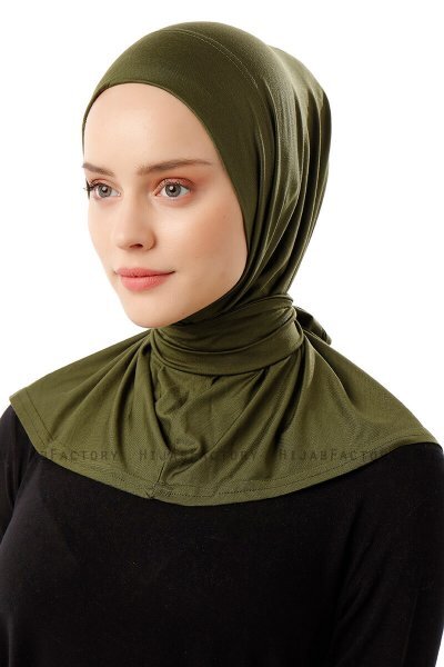 Sportif Plain - Hijab Práctico Viscosa Caqui