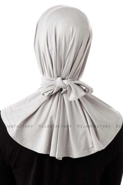 Sportif Plain - Hijab Práctico Viscosa Gris Claro