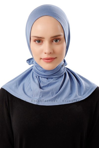 Sportif Plain - Hijab Práctico Viscosa Índigo