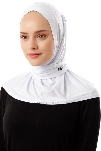 Sportif Cross - Hijab Práctico Viscosa Blanco