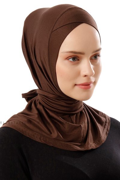 Sportif Cross - Hijab Práctico Viscosa Marrón