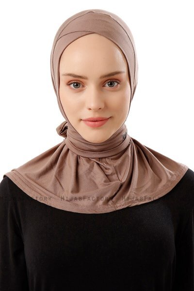 Sportif Cross - Hijab Práctico Viscosa Taupe Oscuro