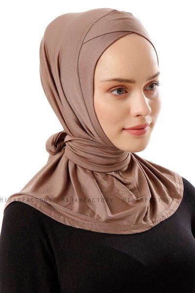 Sportif Cross - Hijab Práctico Viscosa Taupe Oscuro
