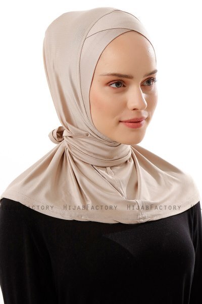 Sportif Cross - Hijab Práctico Viscosa Taupe Claro