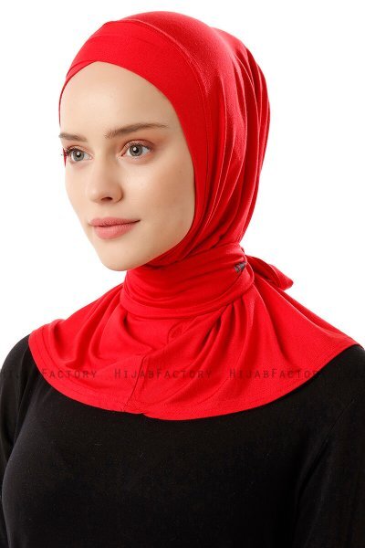 Sportif Cross - Hijab Práctico Viscosa Rojo