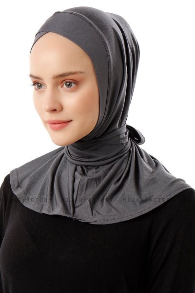Sportif Cross - Hijab Práctico Viscosa Gris Oscuro