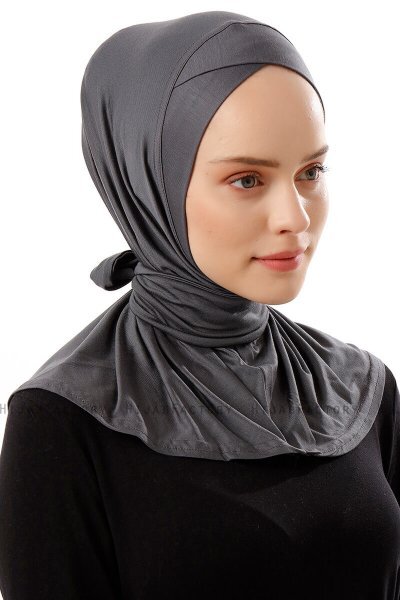 Sportif Cross - Hijab Práctico Viscosa Gris Oscuro