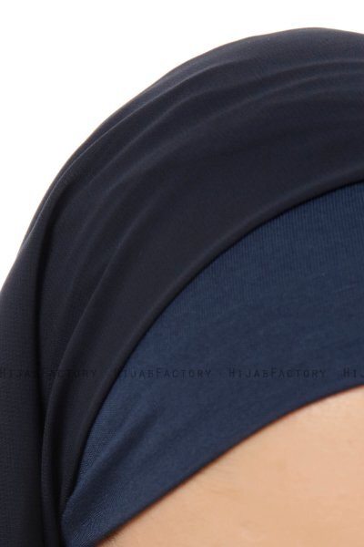 Alara Plain - Hijab Chiffon One Piece Azul Marino