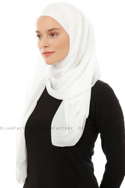 Alara Plain - Hijab Chiffon One Piece Crema
