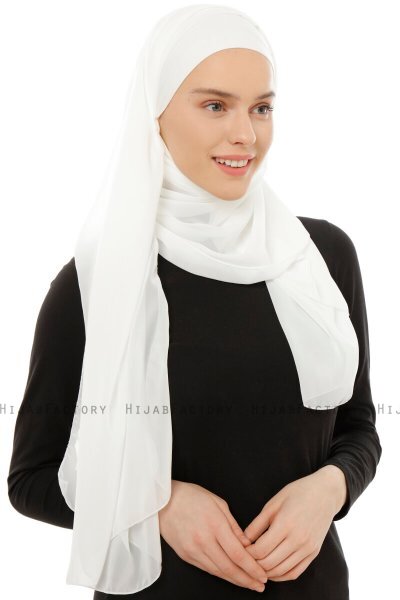 Alara Plain - Hijab Chiffon One Piece Crema