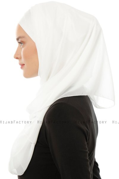 Alara Plain - Hijab Chiffon One Piece Crema