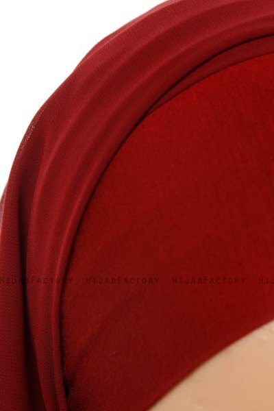 Alara Plain - Hijab Chiffon One Piece Burdeos