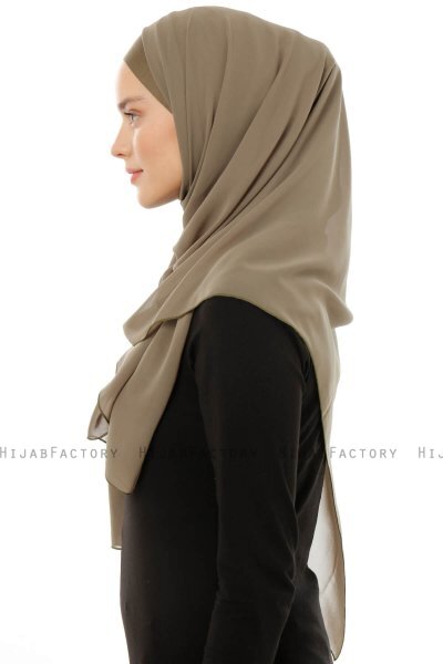 Alara Plain - Hijab Chiffon One Piece Verde Oliva