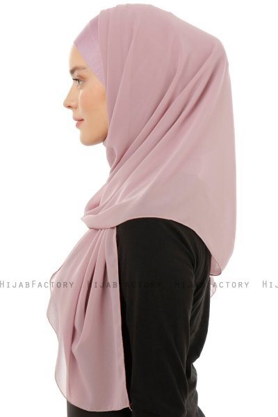Alara Plain - Hijab Chiffon One Piece Púrpura