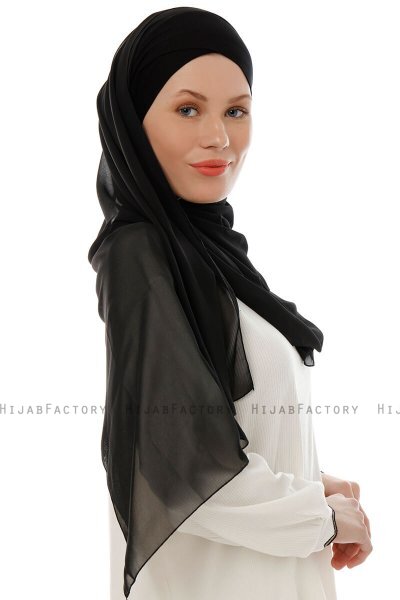 Alara Cross - Hijab Chiffon One Piece Negro