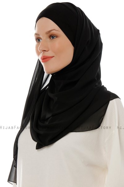 Alara Cross - Hijab Chiffon One Piece Negro