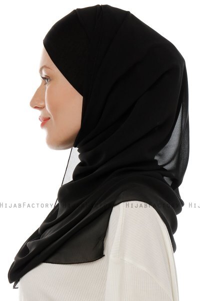 Alara Cross - Hijab Chiffon One Piece Negro