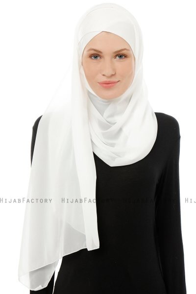 Alara Cross - Hijab Chiffon One Piece Crema