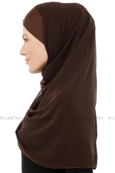 Alara Cross - Hijab Chiffon One Piece Marrón