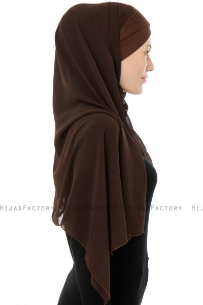 Alara Cross - Hijab Chiffon One Piece Marrón