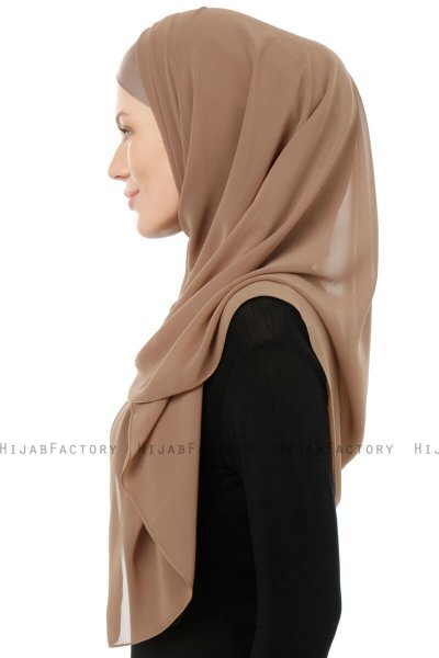 Alara Cross - Hijab Chiffon One Piece Taupe Oscuro