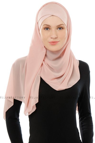 Alara Cross - Hijab Chiffon One Piece Rosa De Antaño