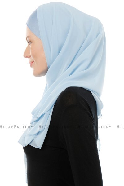Alara Cross - Hijab Chiffon One Piece Azul Claro