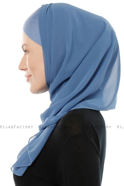 Alara Cross - Hijab Chiffon One Piece Índigo