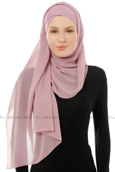 Alara Cross - Hijab Chiffon One Piece Púrpura