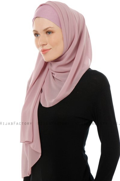 Alara Cross - Hijab Chiffon One Piece Púrpura