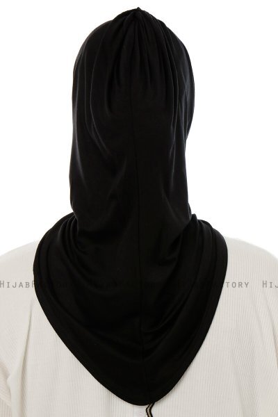 Isra Plain - Hijab One-Piece Viscosa Negro