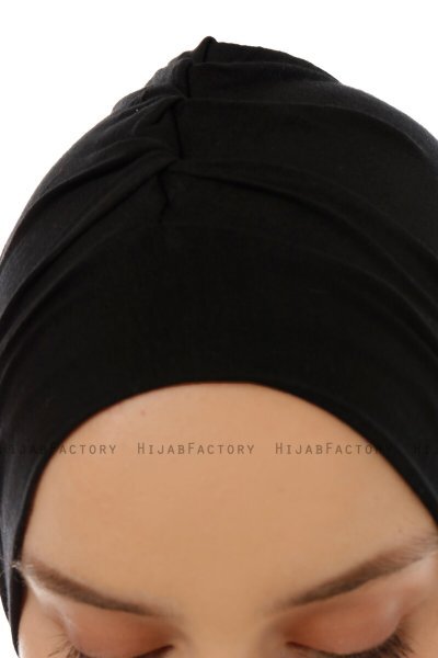 Isra Plain - Hijab One-Piece Viscosa Negro
