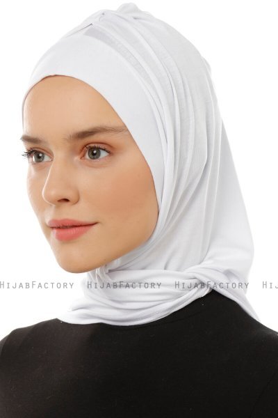 Isra Plain - Hijab One-Piece Viscosa Blanco